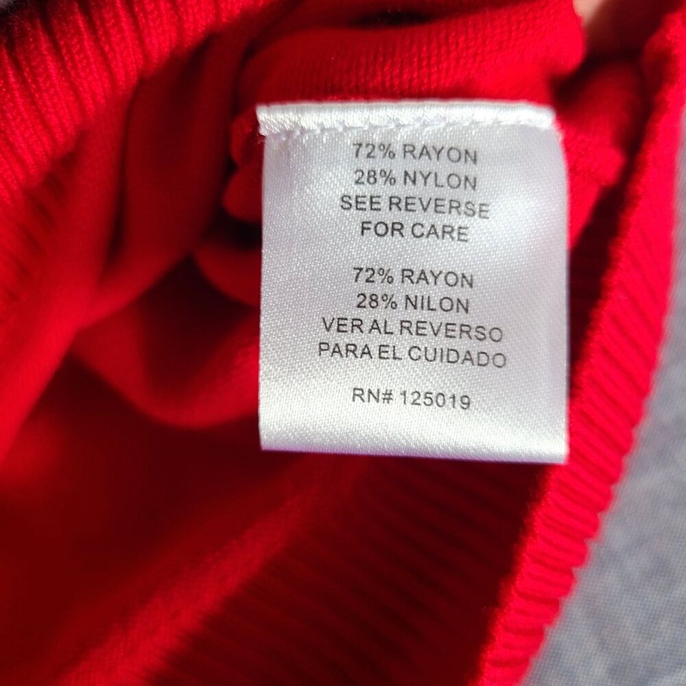 Joseph A. Womens Size 1X Cardigan Red 3/4 Sleeve Button-Front Sweater - Picture 4 of 9